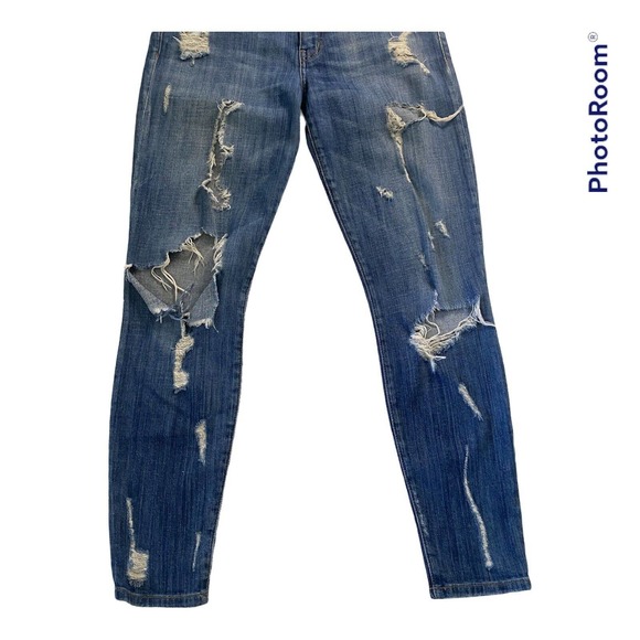 Current/Elliot The Stiletto Shredded Denim Jeans. Size 27 - Picture 3 of 7